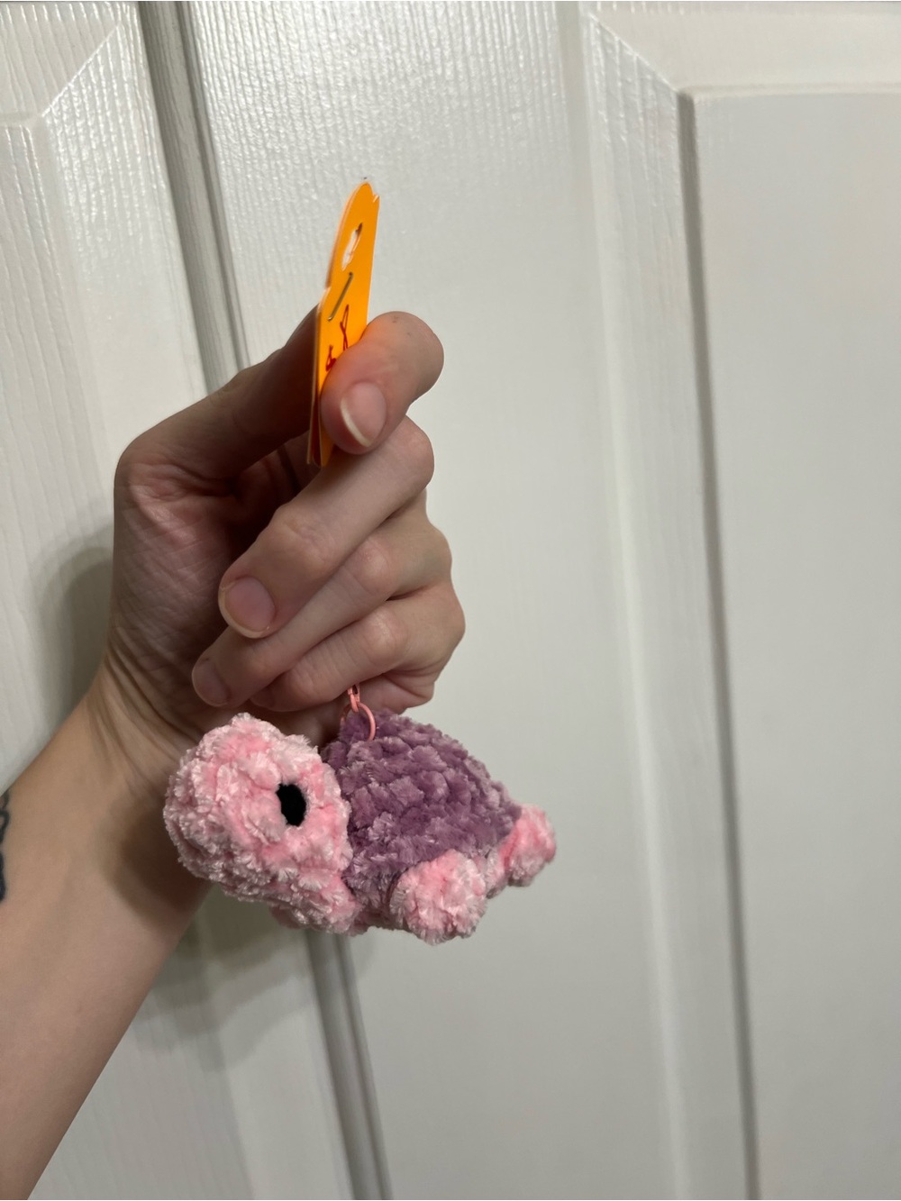Little Crocheted Turtle Keychain - Picture 2 of 6